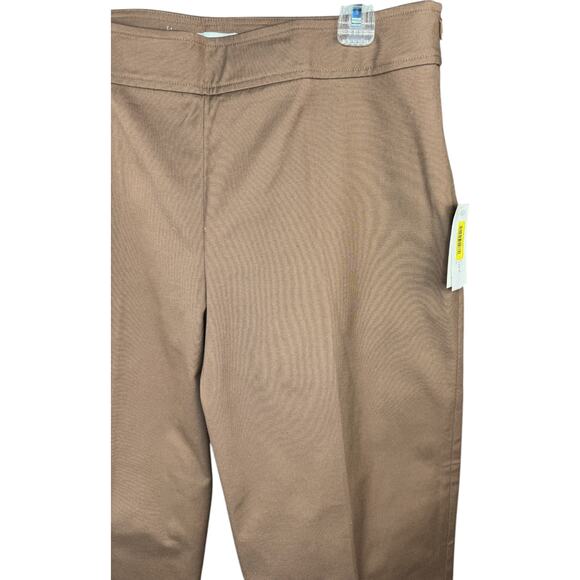 Judith Hart Women's 12 Capri Pants Brown Stretch Side‎ Zip Cotton Blend NWT - Picture 4 of 14